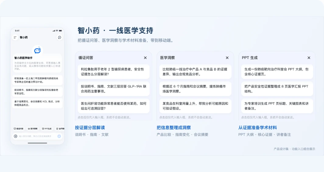智小药一线移动工作台产品界面